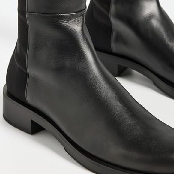 Stuart Weitzman 5050 Bold OTC Stretch Leather Boot in Black - Picture 2 of 5
